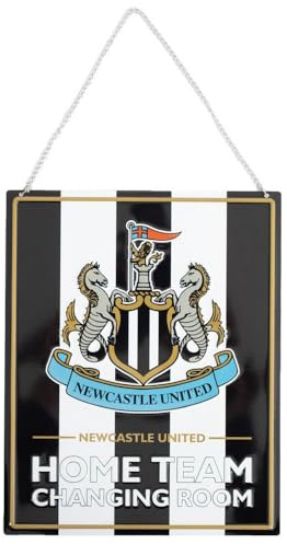 Newcastle United FC Metal Garden Sign, Home Team Design, 25 cm x 20 cm, Official Licensed Product