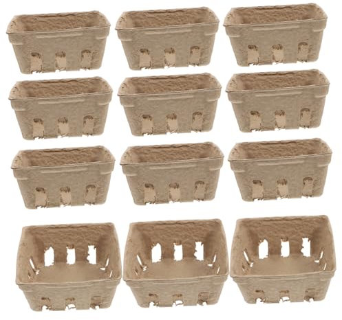 CHICAMPERA 24pezzi Contenitore per Bacche Modellato da Cestino per Frutta e Verdura Contenitore Ventilato per Supermercato e Conservazione in Cucina Cesto per Prodotti da Agricoltura e Mercat