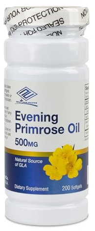 Nu-Health Evening Primrose Oil 500 mg for Women | Natural Source of GLA | Evening Primrose Oil Softgels | Nutritional Support for Skin & Overall Wellness | 200 Count
