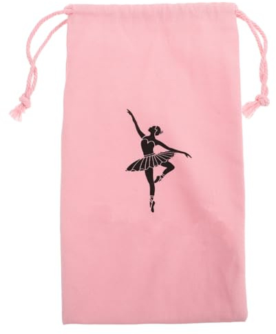 LIGIGWASH Bolsa de Almacenamiento para Zapatillas de Portátil de Lona Rosa Funda para Zapatillas de Ballet Organizador Lavable para Calzado para Niñas