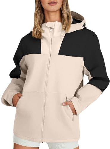 Veste de randonnée pour femme avec fermeture éclair, poncho, pluie, vêtements de pluie légers pour la randonnée, le camping, les activités de plein air