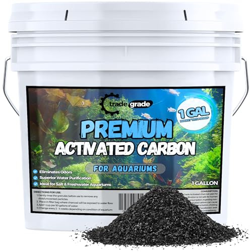 TradeGrade Premium Activated Carbon (1 Gallon) Granular Charcoal Filter Media for Aquariums & Water Purification