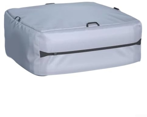 babominimer Copertura per vasca da bagno con isolamento per vasche idromassaggio quadrate da 71 pollici, copertura completa con interno in pellicola di alluminio, fibbie antivento, coulisse e apertura