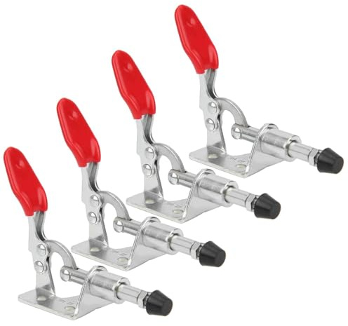 4 Pcs Push Pull Action Toggle Clamp, Quick Release Push Pull Clamp Hand Tool Holding Capacity Toggle Latch 45 kg / 99.2 lb GH 301AM