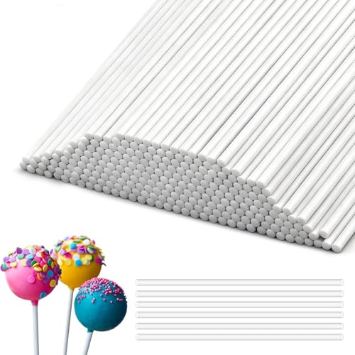 250 unidades de 10 cm × 3,5 mm, palitos de papel para piruletas, caramelos, pasteles, galletas y postres