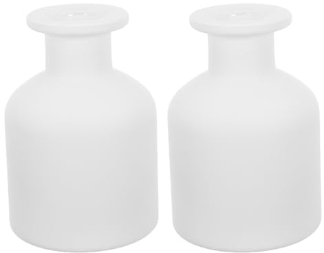 Cabilock 2 Botellas de Vidrio con Difusor de Varillas de 150 Ml, Frascos Difusores de Aceites Esenciales para El Hogar, La Oficina Y El Coche, Contenedores de Almacenamiento de Aromaterapia,