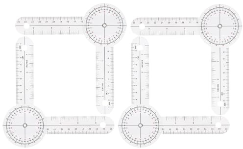 TIDTALEO Goniometro Ortopedico in Plastica Pvc Trasparente Design Pieghevole per Misurazioni Precise del Corpo e Uso Medico Professionale