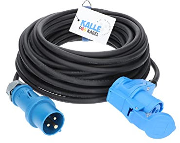 KALLE DAS KABEL CEE-Verlängerungskabel mit Winkelkupplung H07RN-F 3G 1,5 mm² 25 m