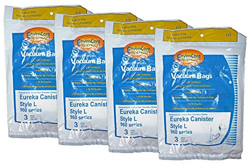 EnviroCare Replacement Micro Filtration Vacuum Cleaner Dust Bags made to fit Eureka Style L 930, 965 Series 12 Pack