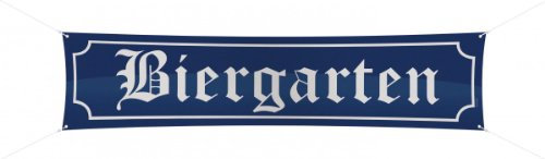 Striscione Biergarten 180 x 40 cm