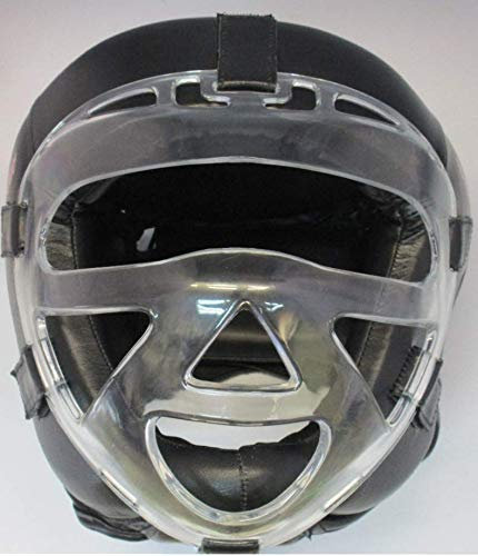 Orkan Kopfschutz Fighter mit Maske Leder XL