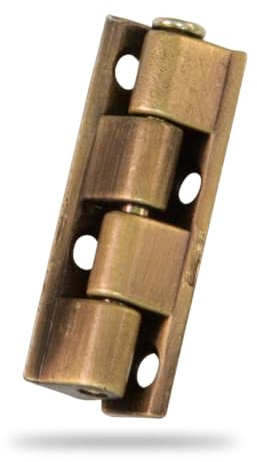 Amig - Bisagra para Armarios, Zamak, Acabado en Cuero, 40 X 9 mm, Desmontable, Resistente y Duradero, Fácil de Instalar