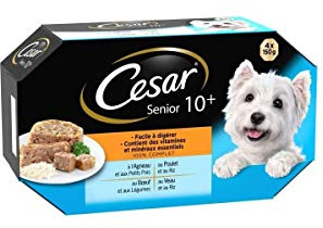 Cesar Packung mit 6 Gelee-Schalen, 4 Sorten, für Senioren, 150 g