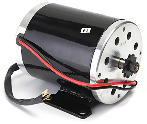 Alamor Elektrischer gebürsteter Motor, 24 V, 500 W, 28,5 A, 2500 U/min, mit Halterung für Roller, E-Bike, Mini-Bike, Go-Kart
