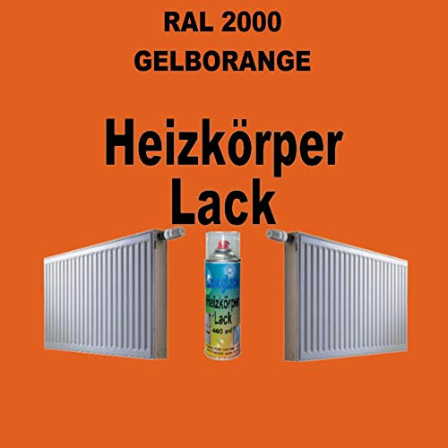 LudwigLacke Heizkörperlack Spray RAL 2000 GELBORANGE 400 ml