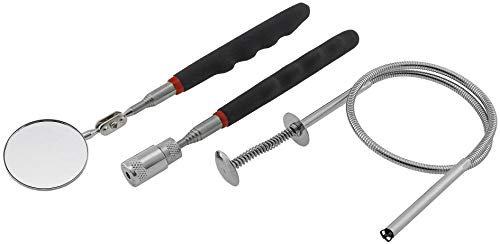 Magnet Teleskop-Werkzeug Set Spiegel, LED mit Magnet, flexibel Greifer (Pick up Werkzeug Tool Set)