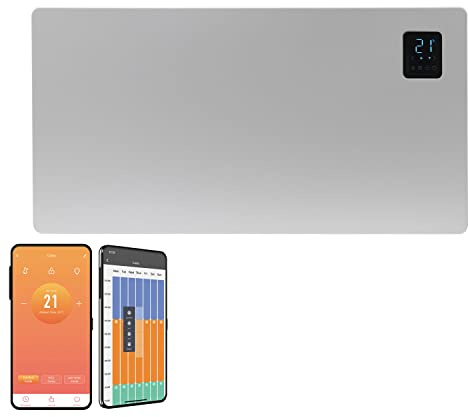 SolAire Caldo WiFi Electric Panel Heater/Convector Radiator, Voice Control, Splash Proof, Wall Mounted (1000W)