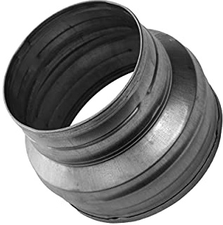Vent Systems 125mm / 5 to 100mm / 4 Ducting Reducer – Galvanised Steel Round Pipe Adapter – HVAC Vent Connector for Extractor Fan, Tumble Dryer, Cooker Hood & Ventilation Systems – Indoor Use