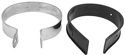 Abrazadera de Tubo de Escape de Motocicleta de 3,9 Pulgadas, Clip de Acero Inoxidable de Anillo Fijo con Tira de Goma Universal