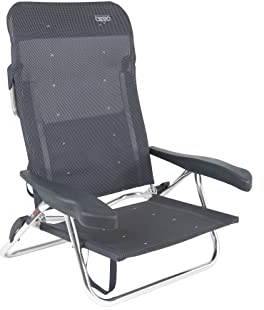 Crespo - Silla de Playa de Aluminio de 7 Posiciones AL/221-M - Gris Oscuro