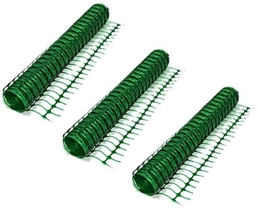 3 Rollen mit je 1 m x 50 m Schutzzaun Grün - Rollzaun, Kunststoff, Absperrzaun Bauzaun Mobilzaun Schutznetz