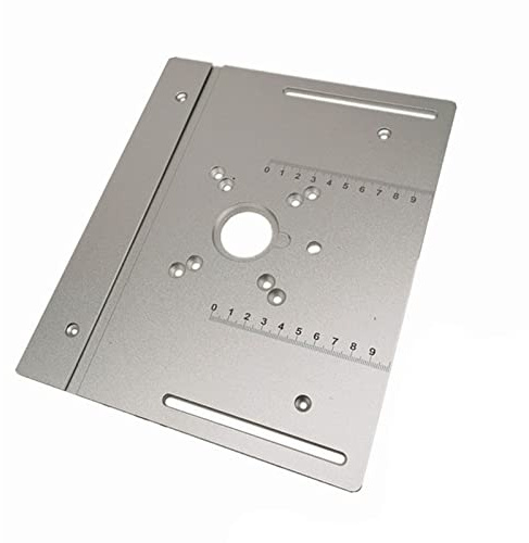 MMOU Piastra da Banco per la Lavorazione del Legno, Piastra da Tavolo per Fresatrice Facile Installazione Tavolo Elettrico per la Fresatura del Legno (Color : Silver Color, Size : A)