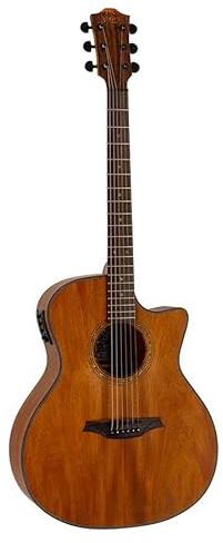 Bromo BAT2MCE - Chitarra western Auditorium - Tahoma Series - Elettroacustica con Cutaway & Pick-up - Ottone massiccio in mogano - Suono caldo - Corde in acciaio - Custodia imbottita