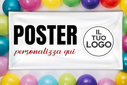 Mr pubblicità - Poster Personalizzato con immagine/logo/testo - PERSONALIZZA QUI - Poster in Carta - per feste, pubblicitario, sport, eventi, compleanno, matrimonio, battesimo (70x100, CARTA)