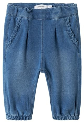 Name IT Baby - Mädchen Nbfbella Round 6101-tr Noos Schlupfjeans, Medium Blue Denim, 68 EU