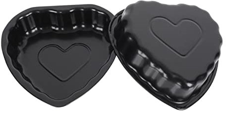 LIFKOME 6piezas Molpara Pasteles De Carbono Diseño De Corazón Antiadherente y Fácil De Desmoldar para Repostería Casa y Restaurantes