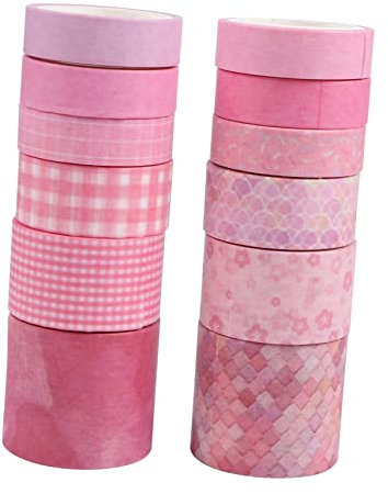 KONTONTY 12stücke Dekorative Washi Klebeband Vintage Bänder Für Basteln Aufkleber Masking Tape Mit Guter Haftung Und Einfachem Zuschneiden