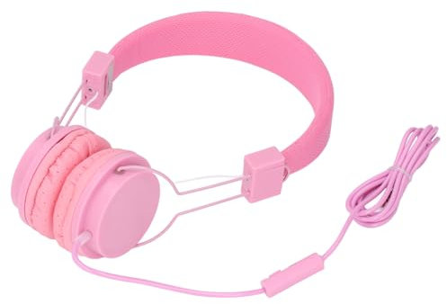 Sxhlseller Cuffie Cablate con Microfono, Cuffie Stereo On-ear Pieghevoli da 3,5 Mm con Controllo in Linea per PC Laptop Tablet Telefono, Fascia Regolabile per Chiamate Musicali Giochi ()