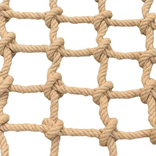 Kinder Klettergerüst NetzTreehouse Strickleiter, Klettersicherheitsnetz, Krafttraining, Outdoor, dekoratives Seil-Sicherheitsnetz, Outdoor, Zaunnetz, Indoor(2*2m(6.6*6.6ft))
