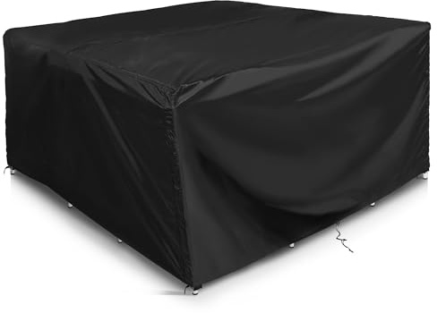 Comlax FIELD Abdeckungen für Gartenmöbel, Wasserdichte Abdeckplane Terrassenmöbel, Schutzhülle Gartentisch Winterfest, Lounge Abdeckung Outdoor Regenschutz und Wetterfest, 200x160x75cm