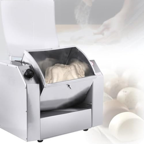 HSWOYEA Impastatrice Commerciale, impastatrice Professionale per Farina da 5 kg per Pasta, Pasta e Pizza, Timer da 30 Minuti, Macchina impastatrice in Acciaio Inossidabile, 5 kg