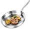 DELARLOCHEF Padella Trilamina 22 cm (8,6 pollici) - Cottura Rapida ed Uniforme - Economica in Energia - Padella ad Induzione - Padella in Acciaio Inossidabile per Bistecca