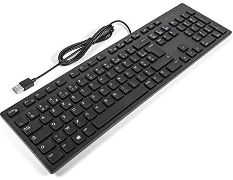 Dell KB216 FRENCH Slim Office Multimedia Keyboard BLACK