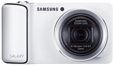 Samsung Galaxy Ek-GC100 Camera 16 Megapixel 21x Optical Zoom, Android 4.1 Jelly Bean OS, 4.8-Inch HD Touch LCD White (Renewed)