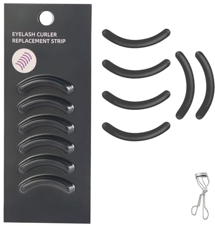 Wimpernzange mit tragbarem Design, kompatibel mit Tweezerman, weiche Silikon-Gummi-Wimpernzange, Nachfüllpackungen, kompatibel mit Tweezerman, Schwarz