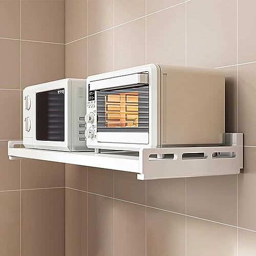 Wandmontiertes Mikrowellen-Regal, platzsparendes Küchenregal für elektrische Öfen, Töpfe und Pfannen, ideal für Wand- und Kücheneffizienz