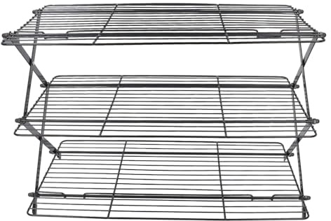 Collapsible cooling rack for baking,Folding Cooling Grid,Adjustable Stackable Roasting Cooking Drying Wire Cooling Rack for Cookies Baking