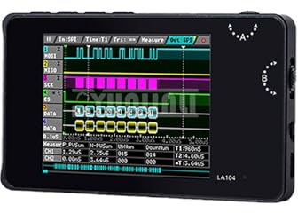 Kit analizzatore logico digitale DSO LA104, oscilloscopio a 4 canali SPI I2C UART programmabile, frequenza di campionamento massima di 100 MHz Alta efficienza