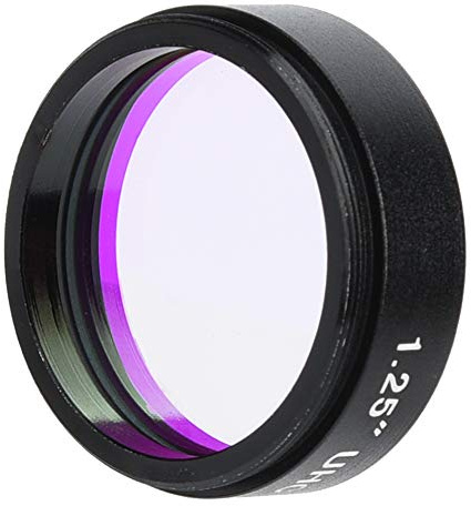 Tomantery Telescopio Astronómico Filtro UHC Resistente a Altas Temperaturas para Telescopio Astronómico Universal Filtro Ligero de 1,25 Pulgadas y 31,7 Mm para Adultos Aleación de Aluminio Negro