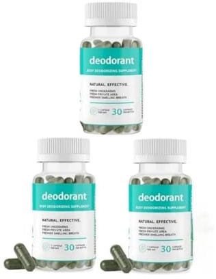 Desodorización Corporal, Desodorante de Cuerpo Completo, desodorante interno, Suplementos desodorantes para mujeres y hombres, fresco de la cabeza a los pie