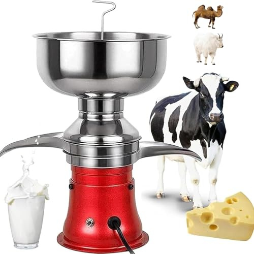 Centrifuga elettrica per latte, 5 l, consistenza regolabile per frappè al burro alla crema, separatore da 10500 giri/min, per latticini e uso domestico