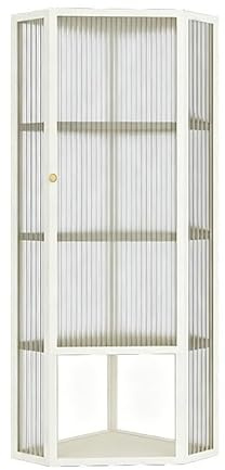 Hörnväggskåp med 2 dörrar platsbesparande (35 cm x 35 cm) för kök eller badrum