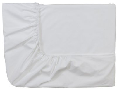 Essix Royal Line Sábana Bajera de percal de algodón, percal de algodón, Blanco, 90 x 220 cm