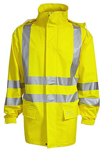Elka Unisex SecureTech Multinorm PU Jacke, 3XL, fluoreszierend, Gelb-Gelb, 3 XL