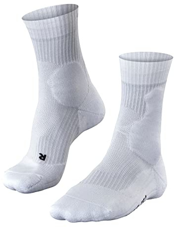 FALKE TE2 M So algodón antiampollas 1 par, Calcetines de tenis Hombre, Blanco White 2000, 42-43