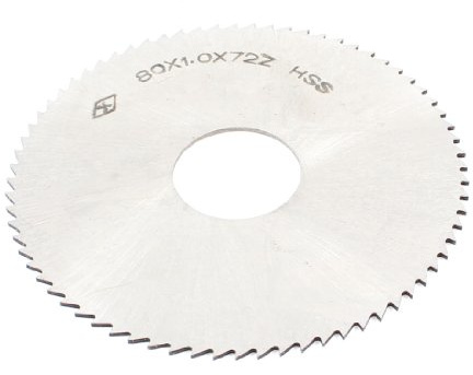 sourcing map 80 mm x 1,0 mm x 22 mm HSS Fräser 72T Schlitzung Sägeblatt Silber Ton de
